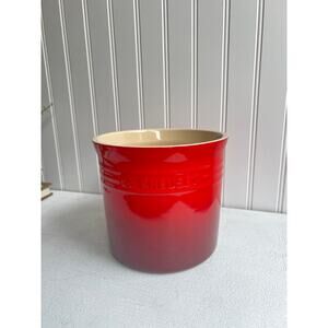 Le Creuset Stoneware Crock Utensil Holder Ombre Red | Kitchen Counter Decor